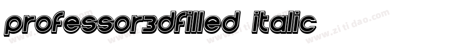 Professor3DFilled-Italic字体转换