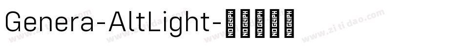 Genera-AltLight字体转换