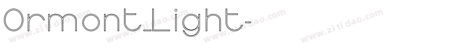 Ormont_Light字体转换