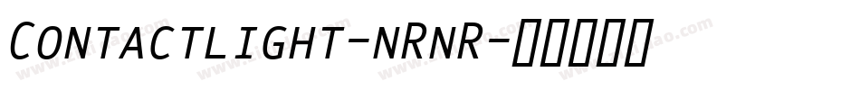 Contactlight-nRnR字体转换