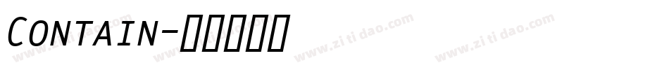 Contain字体转换