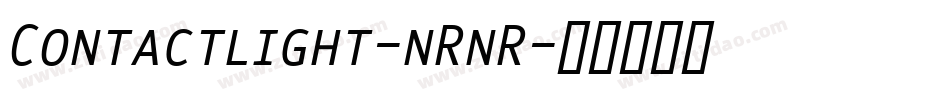 Contactlight-nRnR字体转换