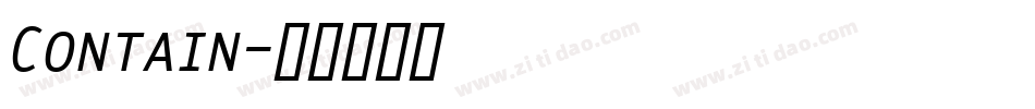 Contain字体转换