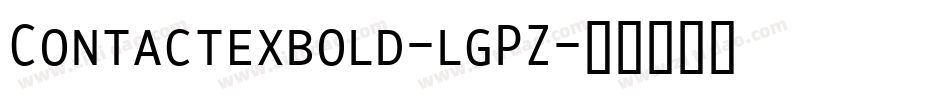 Contactexbold-lgPZ字体转换