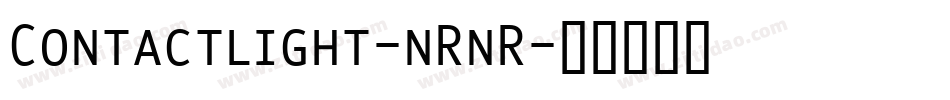 Contactlight-nRnR字体转换