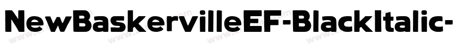 NewBaskervilleEF-BlackItalic字体转换