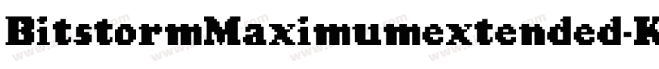 BitstormMaximumextended-KPjW字体转换