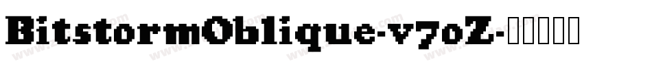 BitstormOblique-v7oZ字体转换