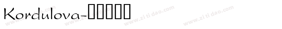 Kordulova字体转换