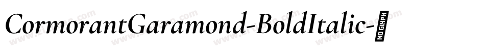 CormorantGaramond-BoldItalic字体转换