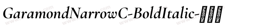 GaramondNarrowC-BoldItalic字体转换