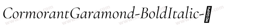 CormorantGaramond-BoldItalic字体转换