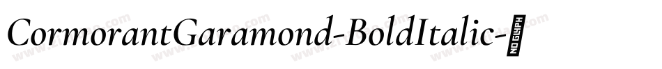 CormorantGaramond-BoldItalic字体转换