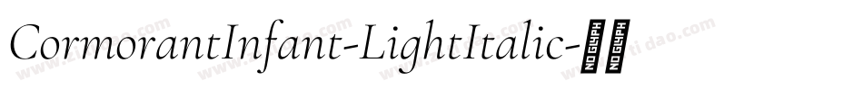 CormorantInfant-LightItalic字体转换