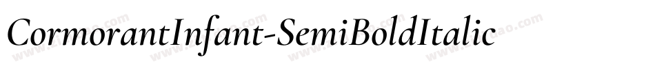 CormorantInfant-SemiBoldItalic字体转换