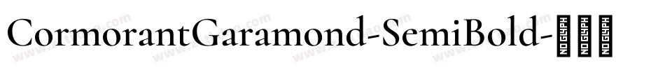CormorantGaramond-SemiBold字体转换