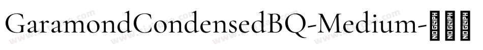 GaramondCondensedBQ-Medium字体转换