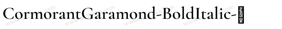 CormorantGaramond-BoldItalic字体转换