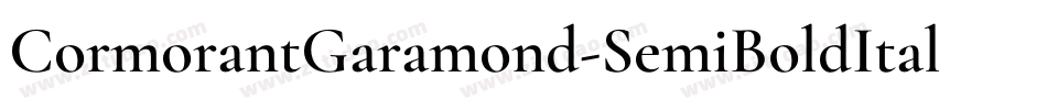 CormorantGaramond-SemiBoldItalic字体转换