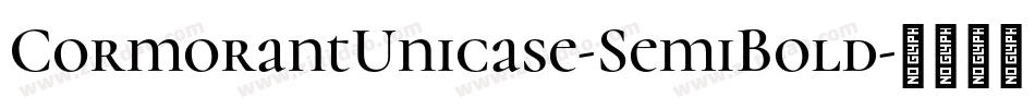 CormorantUnicase-SemiBold字体转换