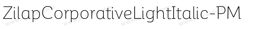 ZilapCorporativeLightItalic-PMAE字体转换