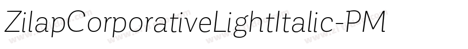 ZilapCorporativeLightItalic-PMAE字体转换