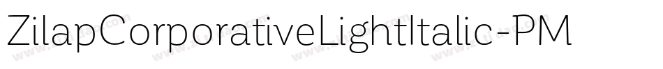 ZilapCorporativeLightItalic-PMAE字体转换