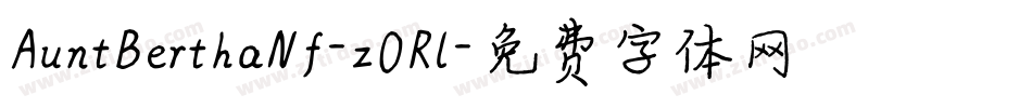 AuntBerthaNf-z0Rl字体转换