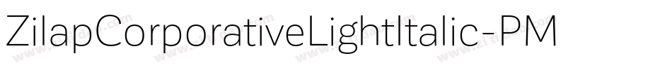 ZilapCorporativeLightItalic-PMAE字体转换