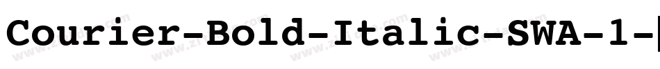 Courier-Bold-Italic-SWA-1字体转换