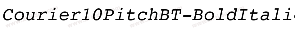 Courier10PitchBT-BoldItalic字体转换