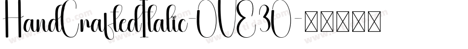 HandCraftedItalic-OVE3O字体转换