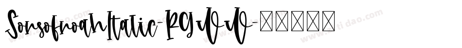 SonsofnoahItalic-RGWW字体转换