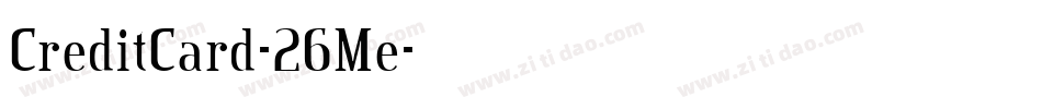 CreditCard-26Me字体转换