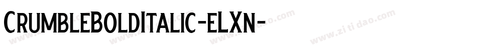 CrumbleBoldItalic-eLXn字体转换
