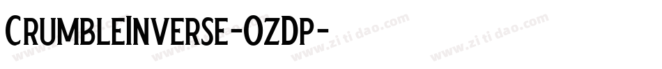 CrumbleInverse-OzDp字体转换