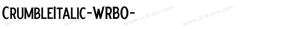CrumbleItalic-WRBO字体转换