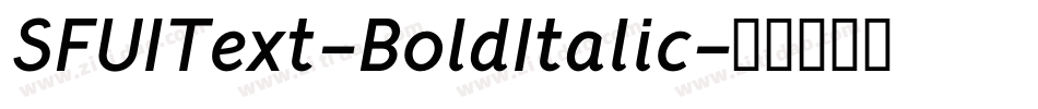SFUIText-BoldItalic字体转换