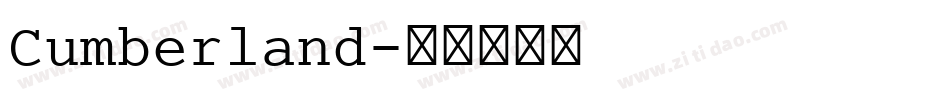 Cumberland字体转换