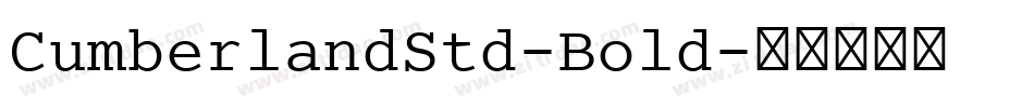 CumberlandStd-Bold字体转换