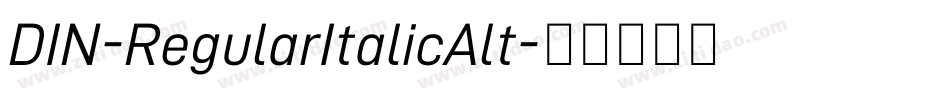 DIN-RegularItalicAlt字体转换