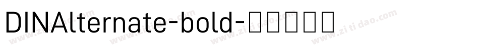 DINAlternate-bold字体转换