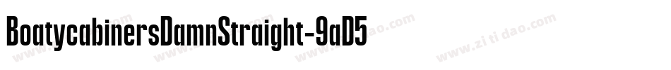 BoatycabinersDamnStraight-9aD5字体转换