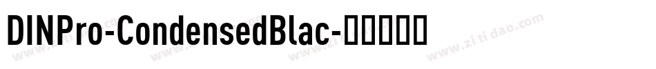 DINPro-CondensedBlac字体转换