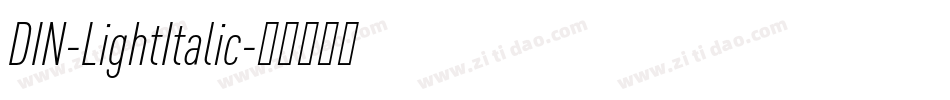 DIN-LightItalic字体转换