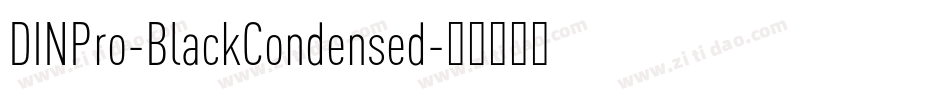 DINPro-BlackCondensed字体转换