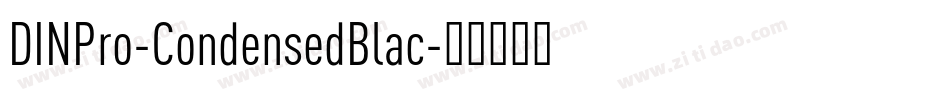 DINPro-CondensedBlac字体转换