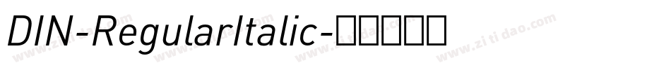 DIN-RegularItalic字体转换