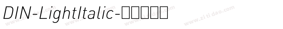 DIN-LightItalic字体转换