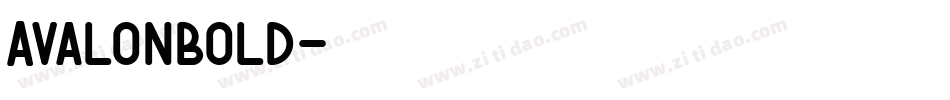 Avalonbold字体转换